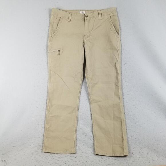Weatherproof Vintage Pants Mens 38x32 Khaki Relaxed Fit Stretch Chino Zip Pocket - Picture 1 of 13